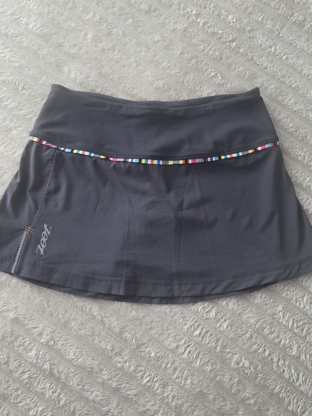 Zoot Women’s Gray Athletic Skort with Multicolor Trim, S